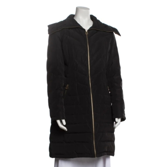 Michael Kors Down Mid Length Long Collar Puffer Coat Women's Size XS - Picture 1 of 10